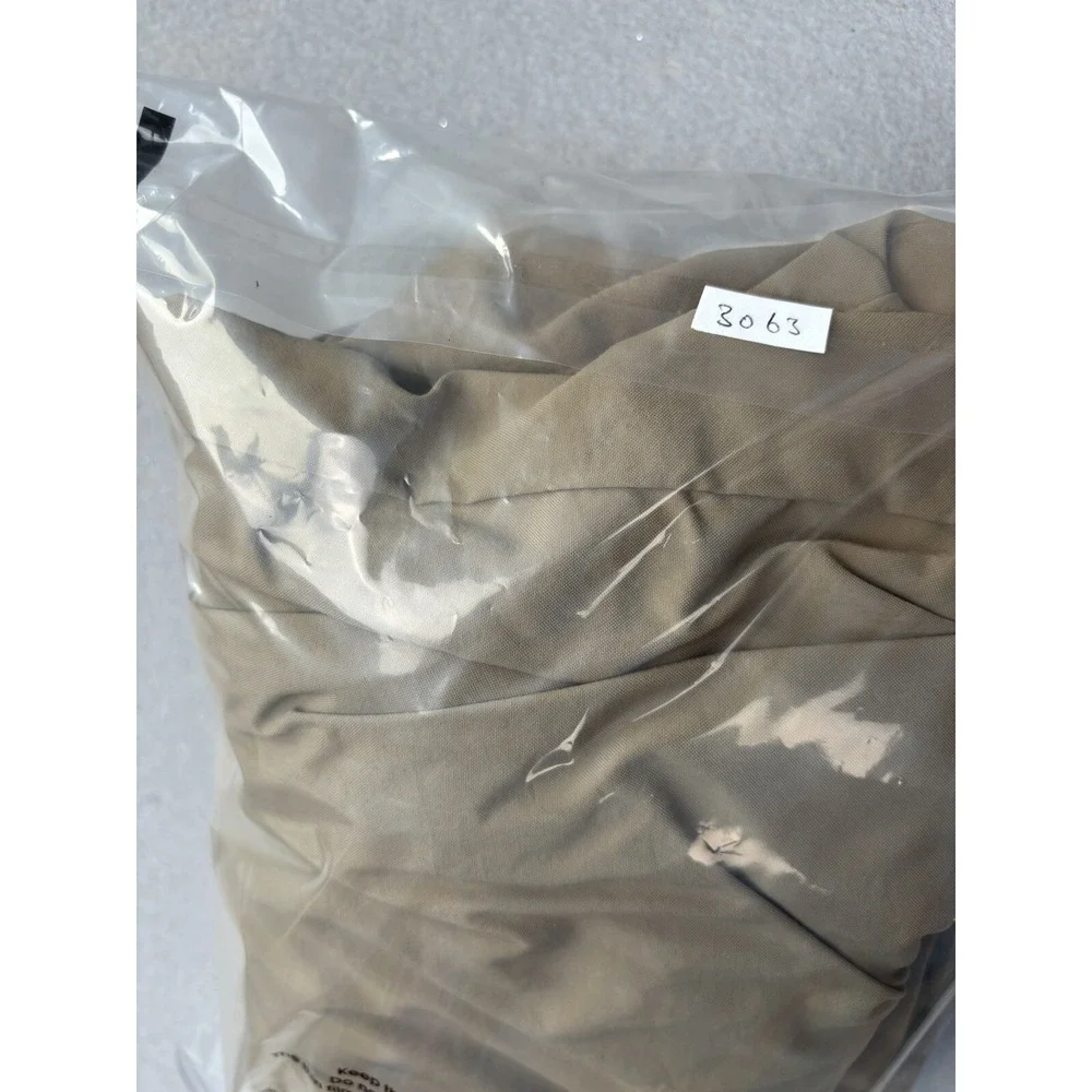 LL Bean Men's Pants Medium Reg Beige Tan Nylon Belted Cargo Hiking 3063